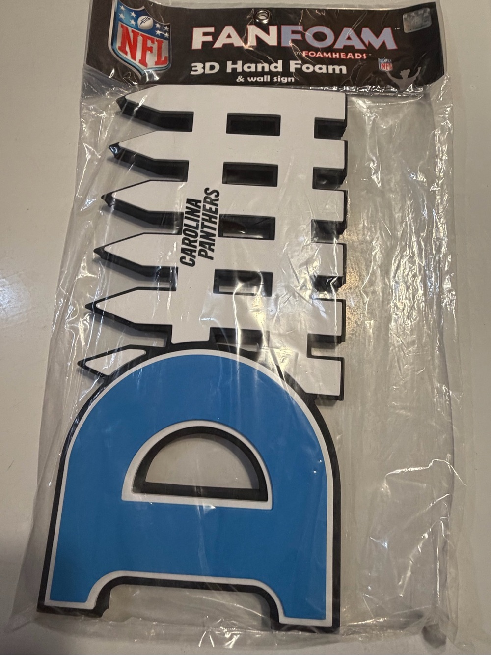 Carolina Panthers Blue and White 3D Hand Foam Defense